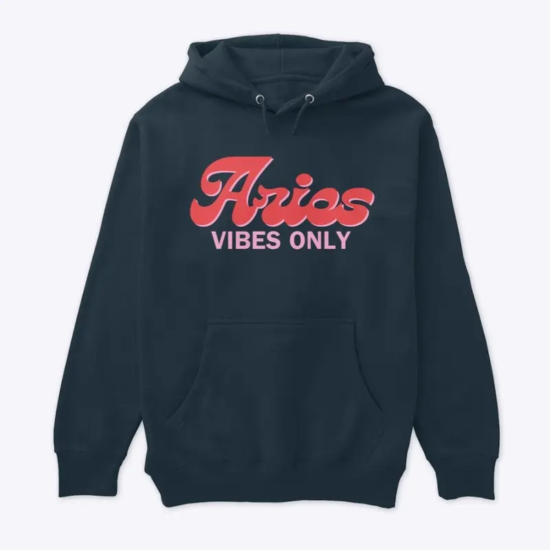 Aries vibes only retro hoodie 